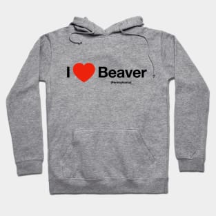 Beaver, PA love - Black print Hoodie